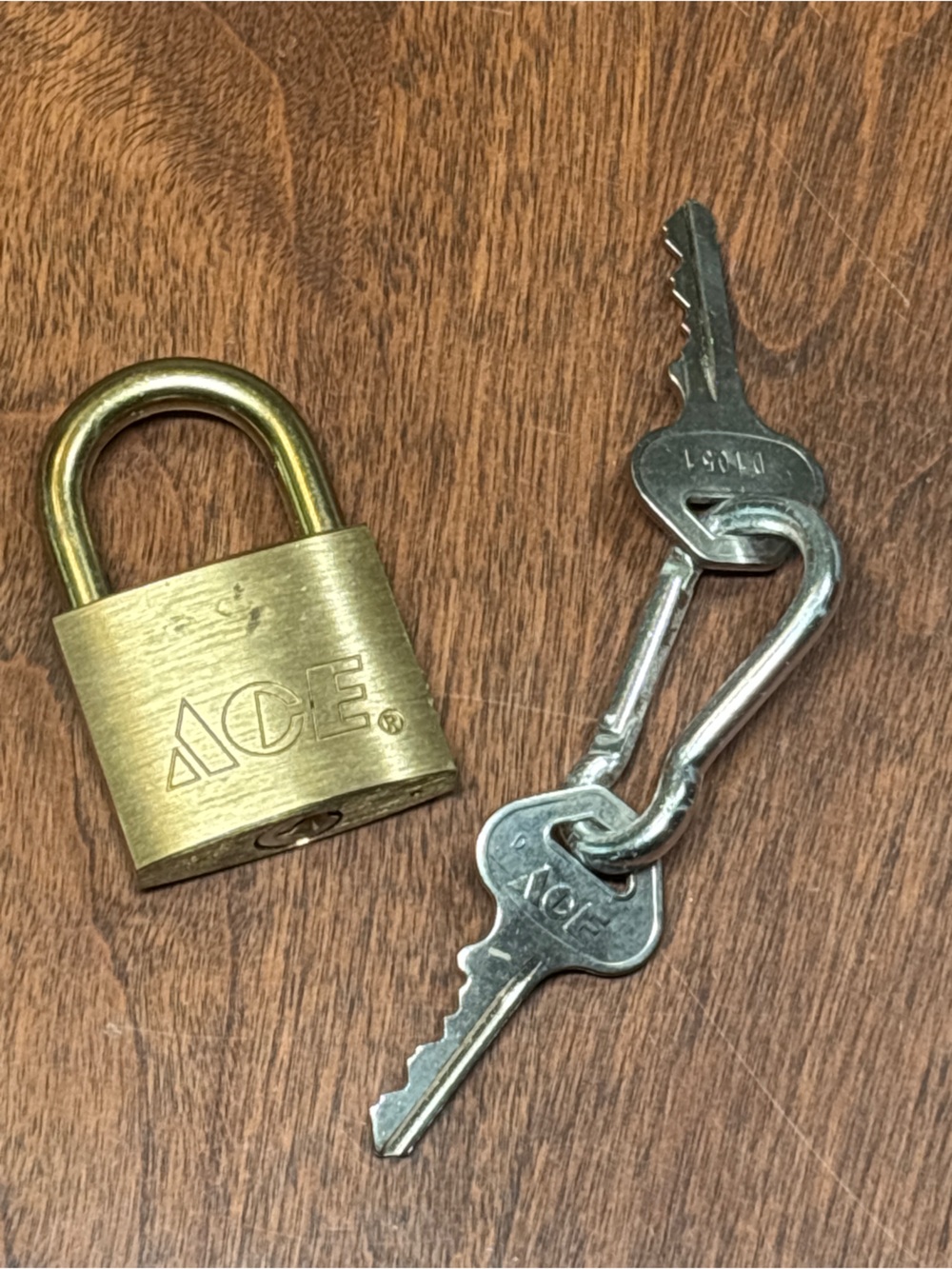 ACE Brass Padlock with Two Keys